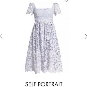 Self-Portrait Lace MIDI Dress - size US6; UK10